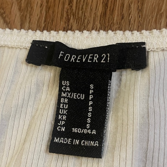 Forever 21 White Tank Top with Pink Flower - Picture 5 of 5